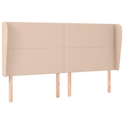 Sengegavl med kanter 163 x 23 x 118/128 cm - cappuccino