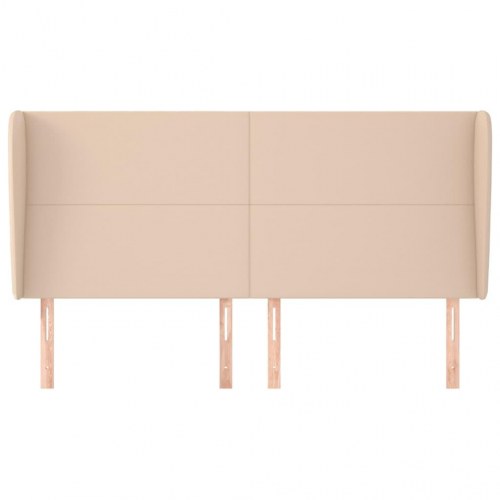 Sengegavl med kanter 163 x 23 x 118/128 cm - cappuccino