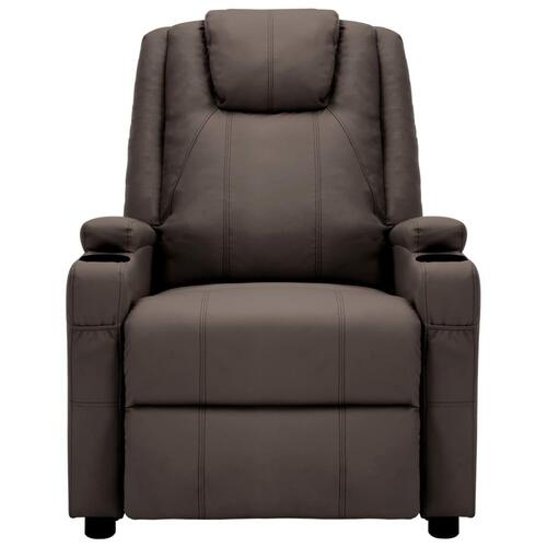 Massagestol kunstlæder brun