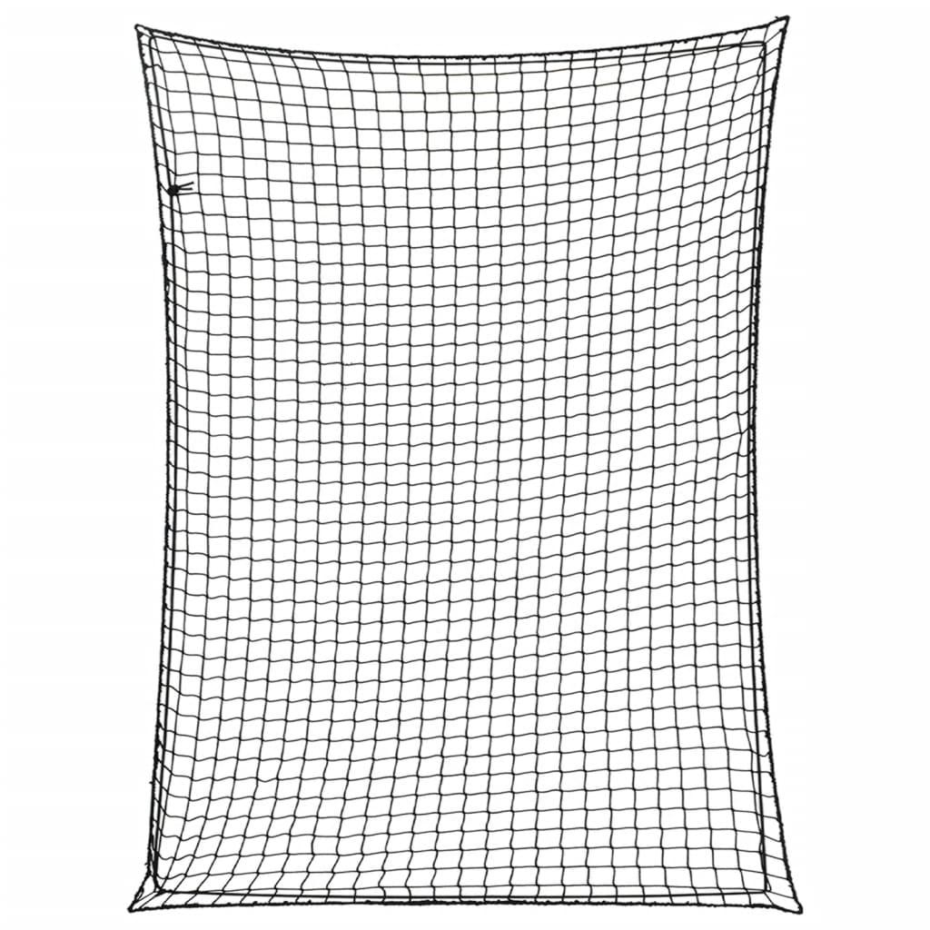 Trailernet med elastiksnor 4x3 m PP sort