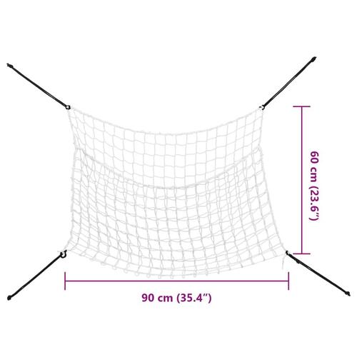Hønet 2 stk. 90x60 cm PP rektangulær hvid
