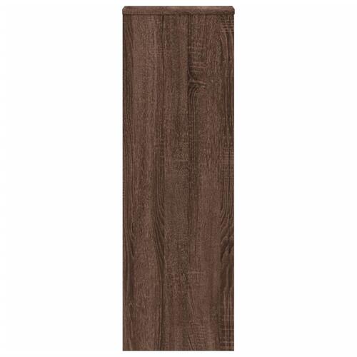 Plantestativer 2 stk. 33x33x100 cm konstrueret træ brunt eg
