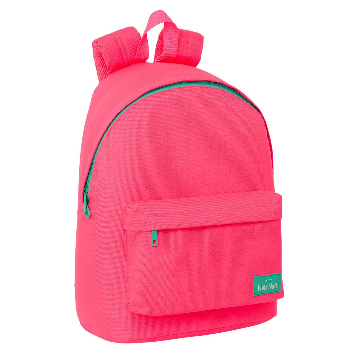 Laptop rygsæk Nait Nait - Fluor Pink 31 × 41 × 16 cm billede