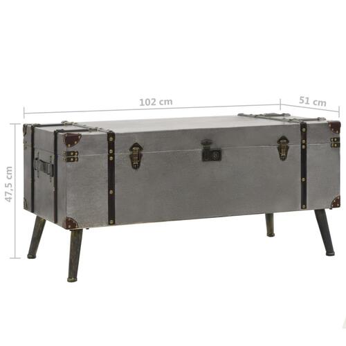 Sofabord MDF og aluminium 102 x 51 x 47,5 cm