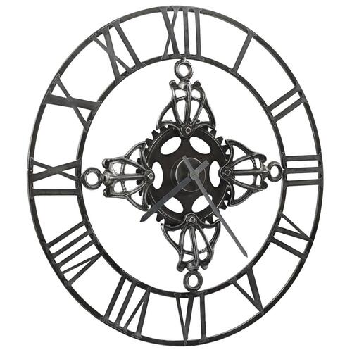 Vægur 78 cm metal sølvfarvet