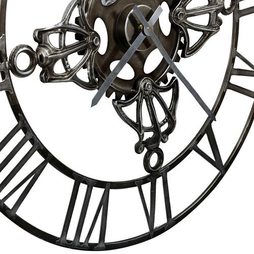 Vægur 78 cm metal sølvfarvet