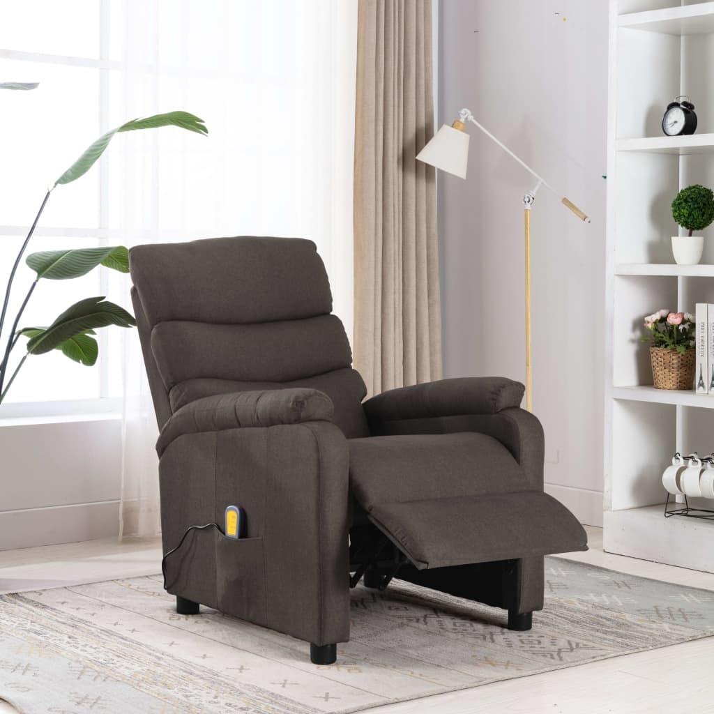 Massagestol stof gråbrun