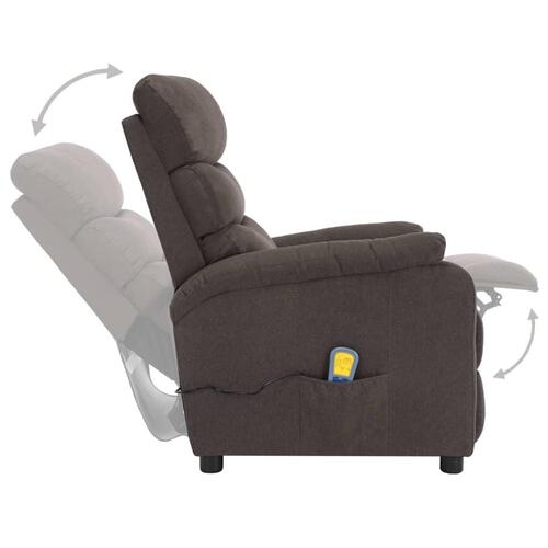 Massagestol stof gråbrun