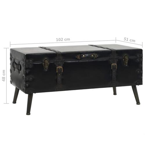 Sofabord MDF og stål 102 x 51 x 48 cm