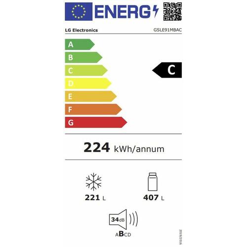 Amerikansk køleskab LG GSLE91MBAC.AMBQEUR Metallic