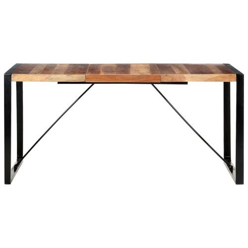 Spisebord 160x80x75 cm massivt træ med sheeshamfinish