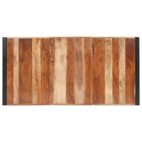 Spisebord 160x80x75 cm massivt træ med sheeshamfinish