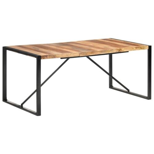 Spisebord 180x90x75 cm massivt træ med sheeshamfinish