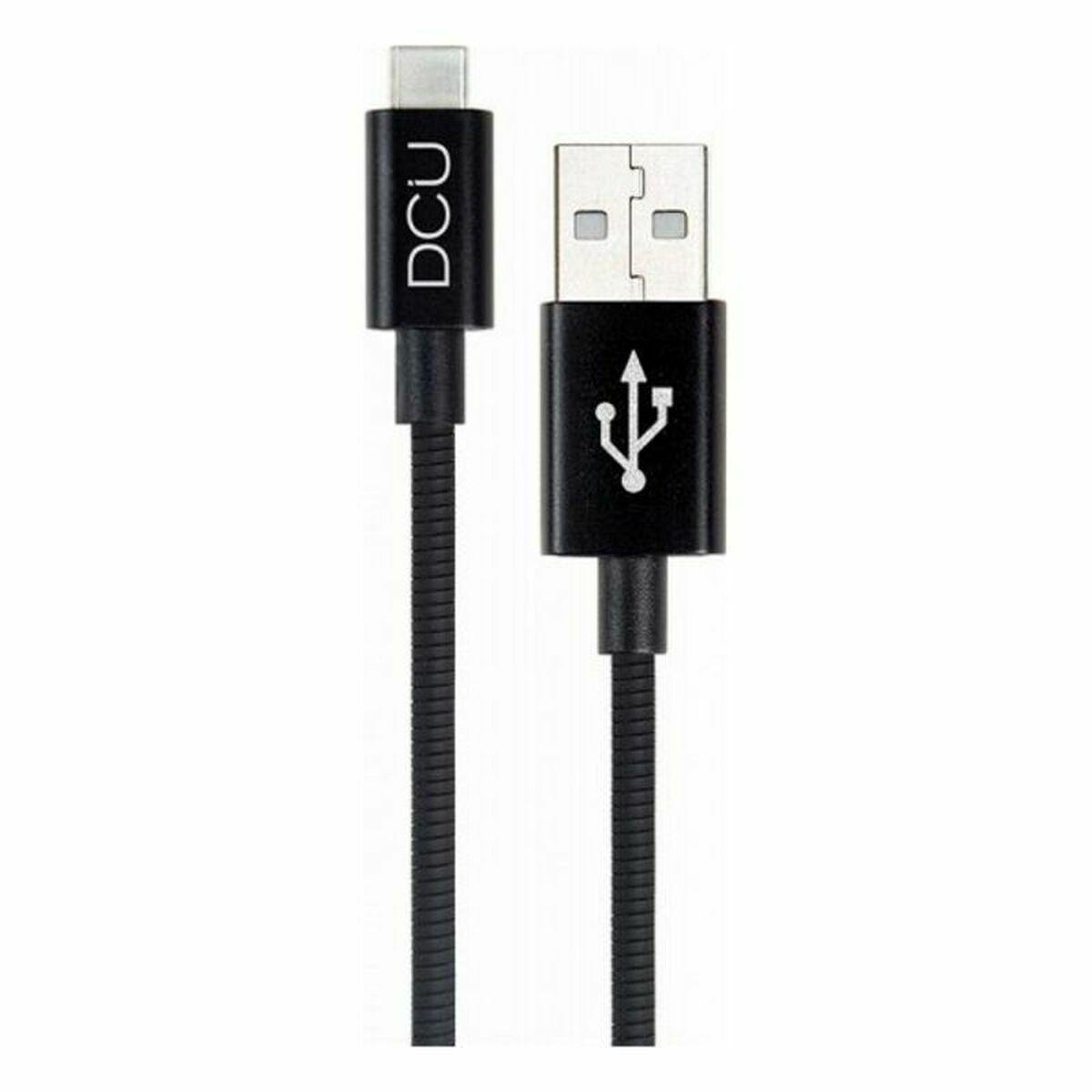 DCU Tecnologic USB 2.0 A til USB‑C kabel - sort, 1 m