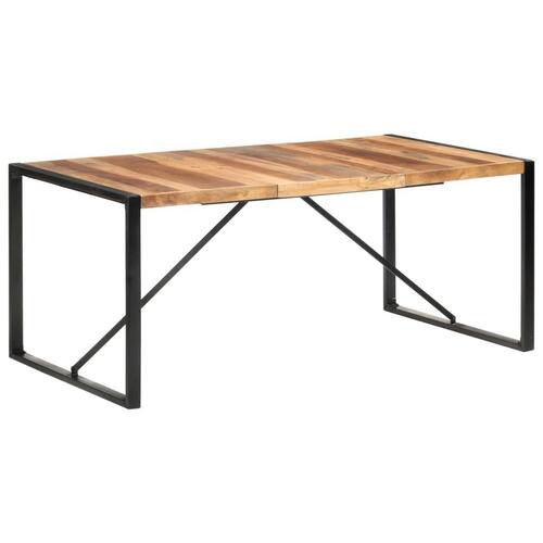 Spisebord 180x90x75 cm massivt træ med sheeshamfinish