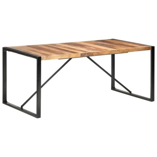 Spisebord 180x90x75 cm massivt træ med sheeshamfinish