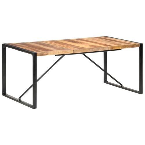 Spisebord 180x90x75 cm massivt træ med sheeshamfinish
