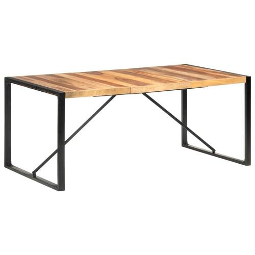 Spisebord 180x90x75 cm massivt træ med sheeshamfinish