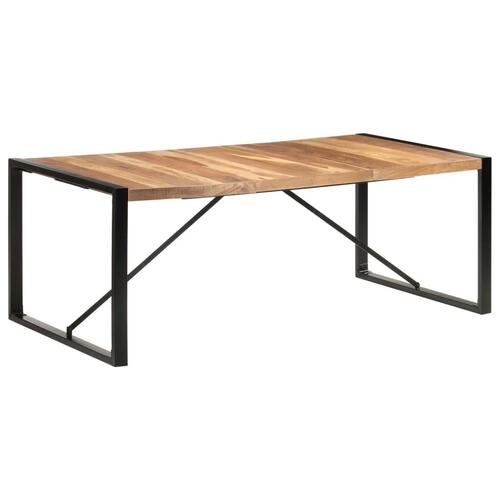 Spisebord 200x100x75 cm massivt træ med sheeshamfinish
