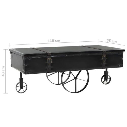 Sofabord MDF og fyrretræ 110 x 55 x 43 cm