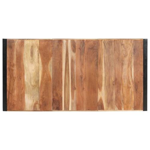 Spisebord 200x100x75 cm massivt træ med sheeshamfinish