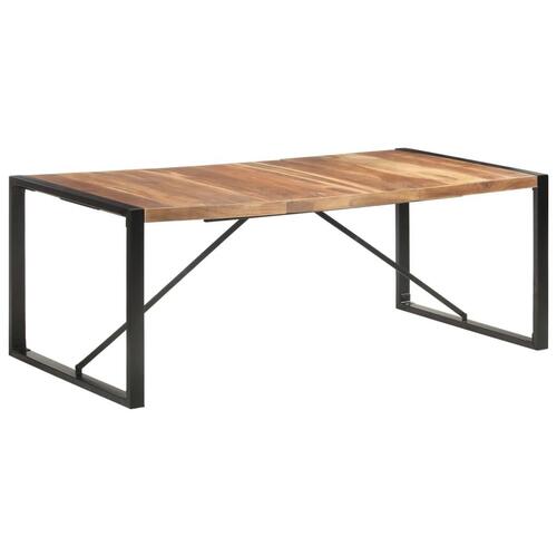 Spisebord 200x100x75 cm massivt træ med sheeshamfinish