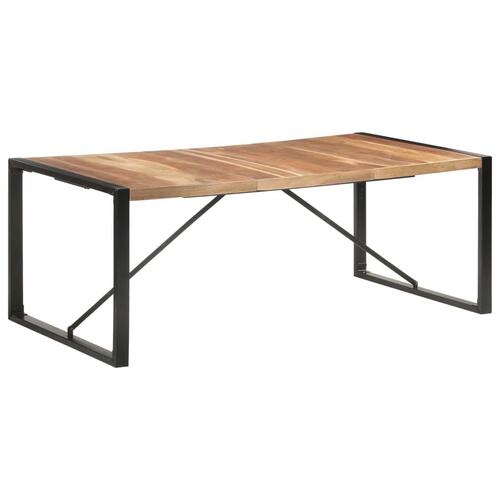 Spisebord 200x100x75 cm massivt træ med sheeshamfinish