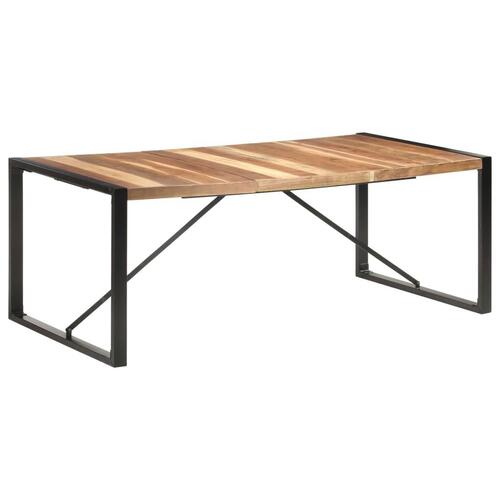 Spisebord 200x100x75 cm massivt træ med sheeshamfinish