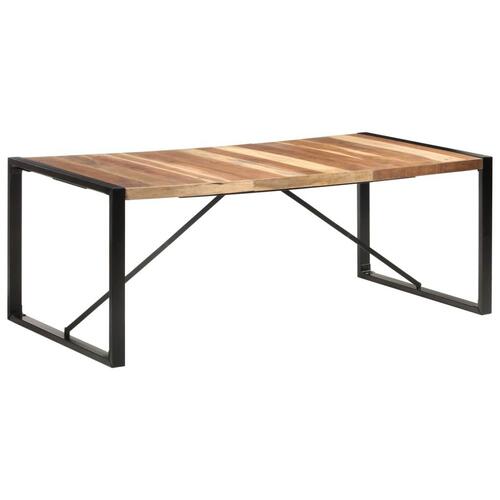 Spisebord 200x100x75 cm massivt træ med sheeshamfinish