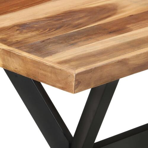 Spisebord 120x60x75 cm massivt træ med honningfarvet finish