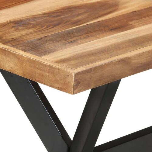 Spisebord 140x70x75 cm massivt træ med honningfarvet finish