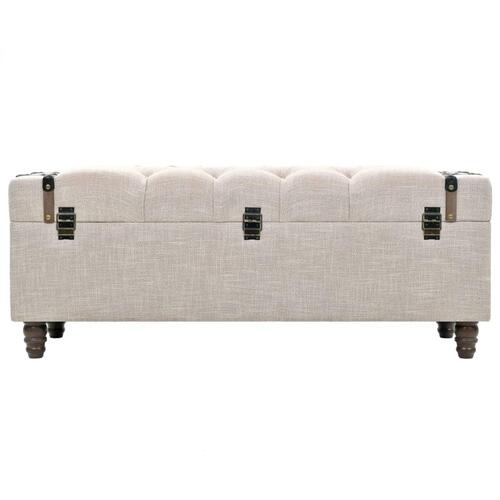 Opbevaringsbænksæt 3 dele 112x37x45 cm massivt træ og stål
