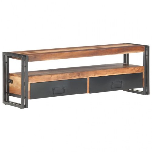 Tv-bord 120x30x40 cm massivt teaktræ