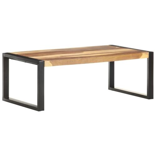 Sofabord 110x60x40 cm massivt træ med sheeshamfinish