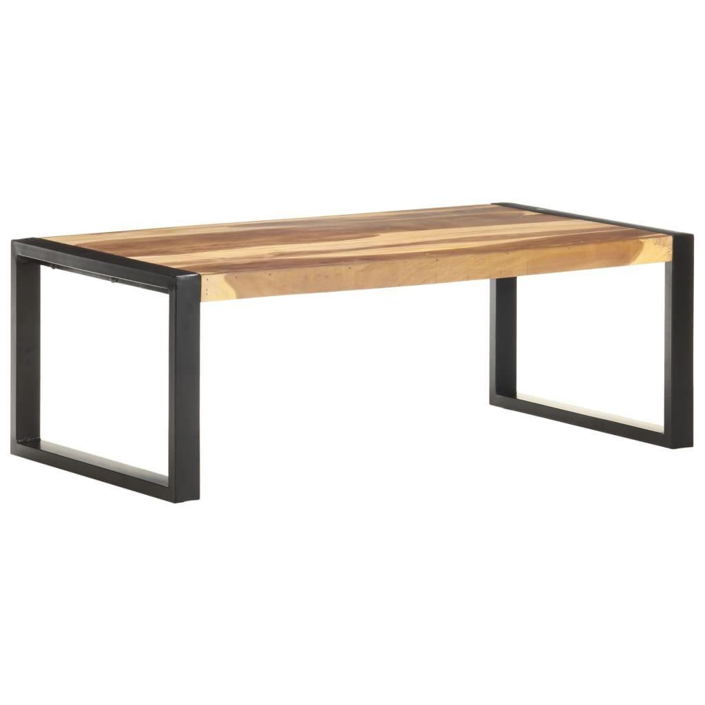 Sofabord 110x60x40 cm massivt træ med sheeshamfinish
