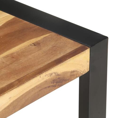 Sofabord 110x60x40 cm massivt træ med sheeshamfinish