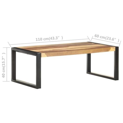Sofabord 110x60x40 cm massivt træ med sheeshamfinish