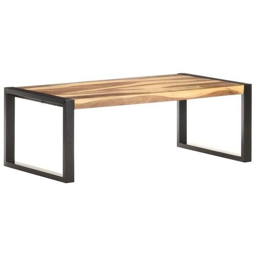 Sofabord 110x60x40 cm massivt træ med sheeshamfinish