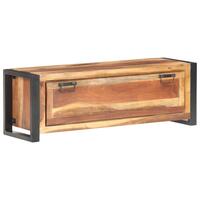 Skoskab 120x35x40 cm massivt træ med sheeshamfinish