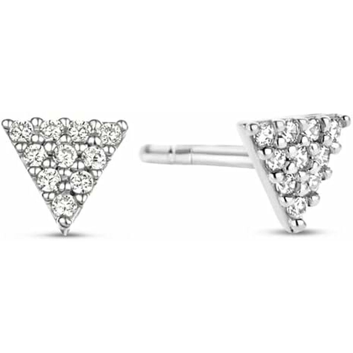 New Bling Øreringe 9NB-0697 - trekantede studs med sten
