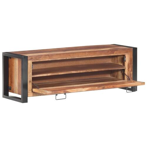 Skoskab 120x35x40 cm massivt træ med sheeshamfinish