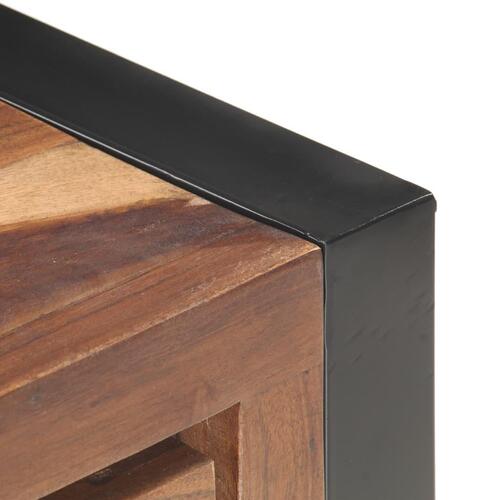 Skoskab 120x35x40 cm massivt træ med sheeshamfinish