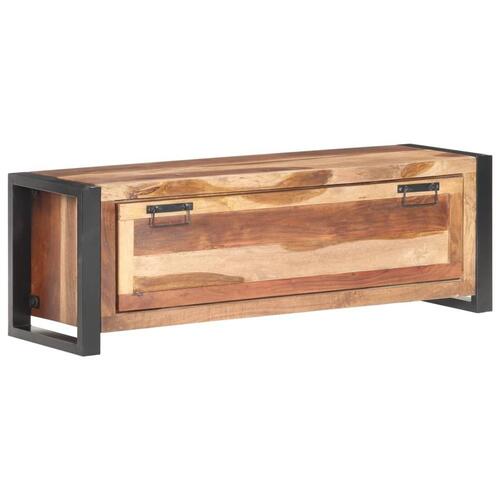 Skoskab 120x35x40 cm massivt træ med sheeshamfinish