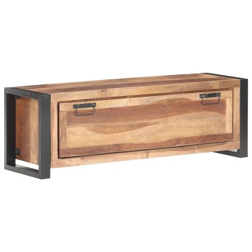 Skoskab 120x35x40 cm massivt træ med sheeshamfinish