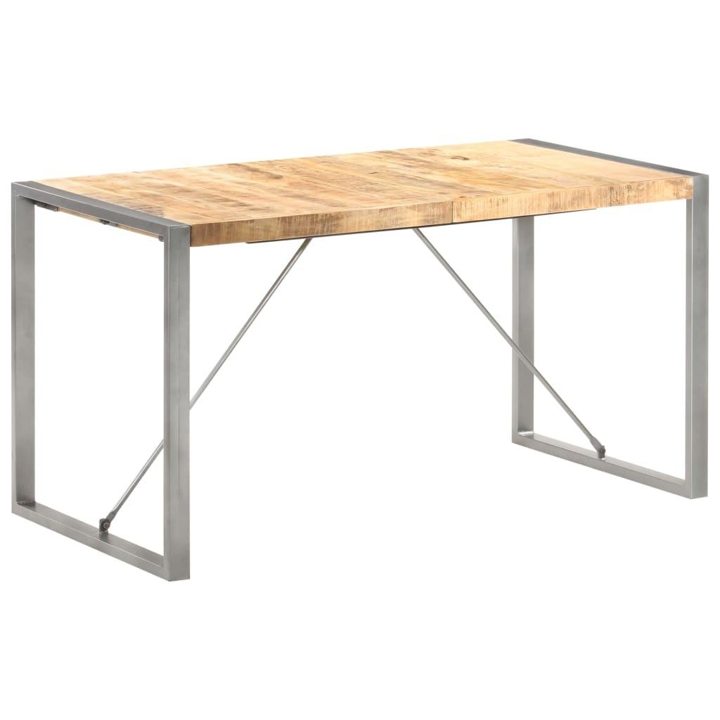 Spisebord 140x70x75 cm massivt ru mangotræ