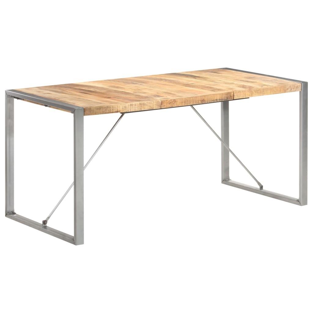 Spisebord 160x80x75 cm massivt ru mangotræ