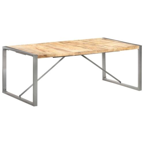 Spisebord 200x100x75 cm massivt ru mangotræ