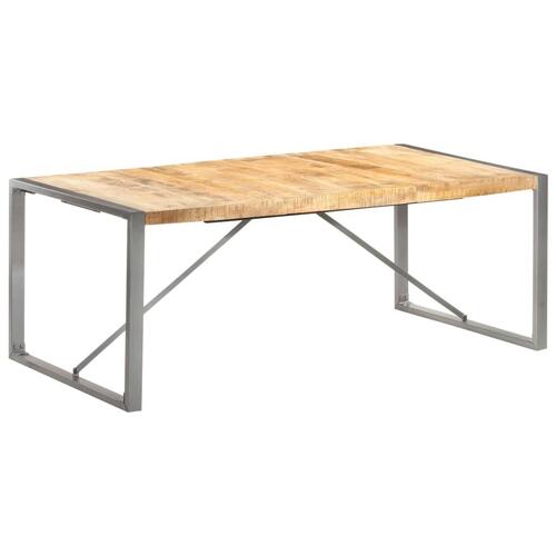Spisebord 200x100x75 cm massivt ru mangotræ