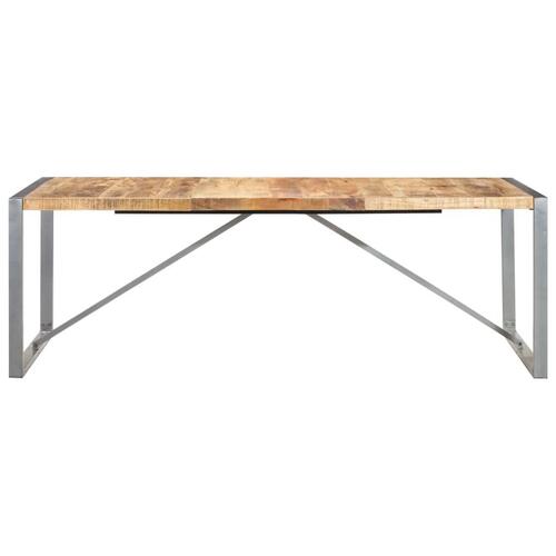Spisebord 220x100x75 cm massivt ru mangotræ