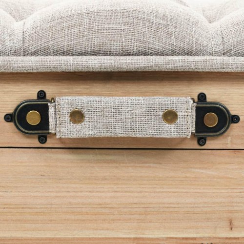 Opbevaringsbænk massivt træ og MDF 120 x 40 x 50 cm